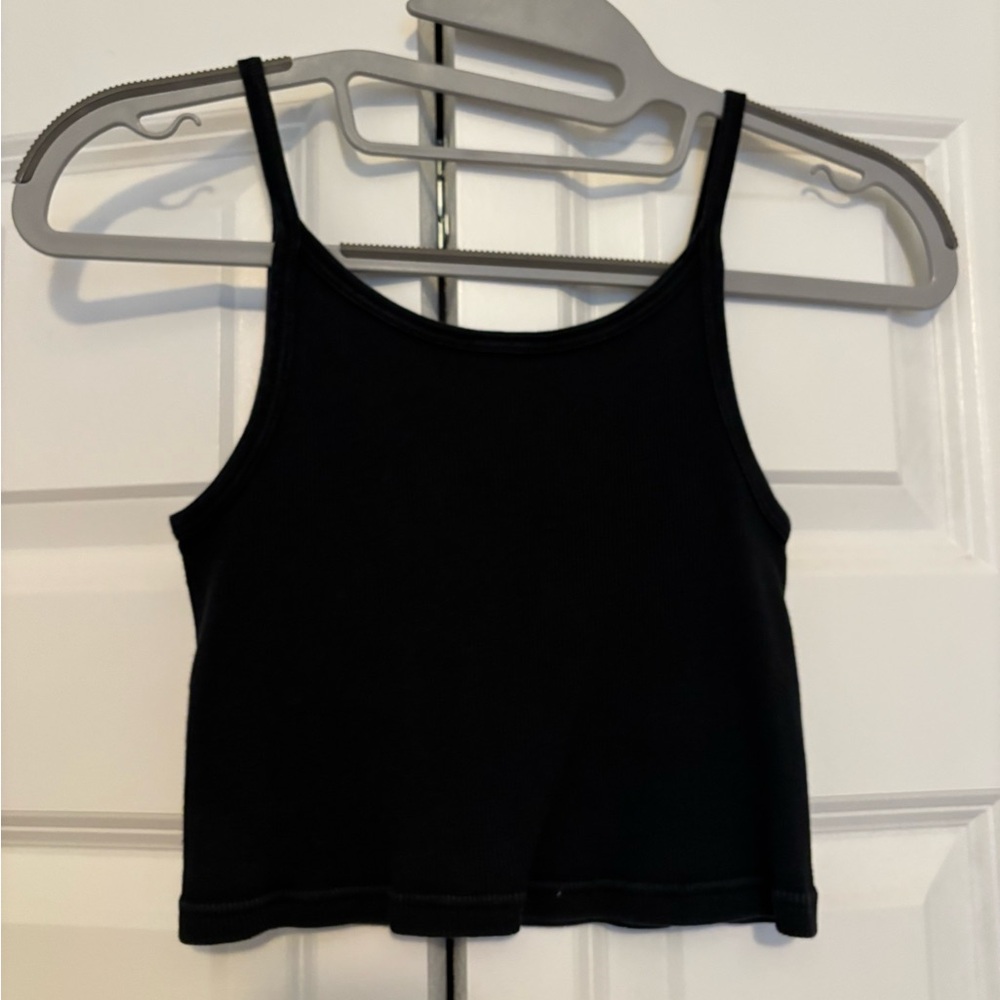 Black Ribbed Tank Top - Picture 2 of 3